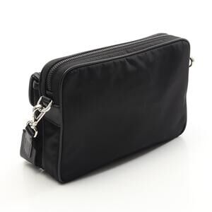Prada Shoulder Black Leather Nylon TESSUTO SAFFIANO Bag